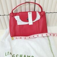 ราคา Longchamp Le Pliage Cuir Crossbody Cherry Red (20207932375)