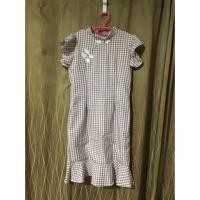 ราคา เดรสอาหมวย มือ 1 ซิบหลัง สี pink brown Size S M (3644627200)