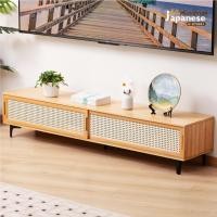 ราคา พร้อมส่ง ชั้นวางทีวี ไม้ไผ่แท้ โต้ะวางทีวี โต๊ะทีวี ที่วางทีวี ตู้วางทีวีพร้อมบานเลื่อน (17397418968)