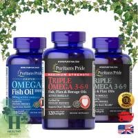 ราคา พร้อมส่ง Puritan's Pride Maximum Strength Triple Omega 3-6-9 Omega-3 Fish Oil 1000 mg บำรุงสมอง (26213959019)