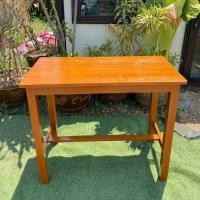 ราคา SUKP โต๊ะอาหารไม้สัก 50x100สูง80 ซม. สีสักน้ำตาลส้มเคลือบเงา SUKP-503 (27960444766)