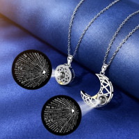 ราคา สร้อยคอคู่รักแม่เหล็กพร้อมจี้พระอาทิตย์ พระจันทร์ และดวงดาว (50450119850)