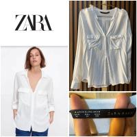 ราคา Zara white basic shirt Size M (27177501446)