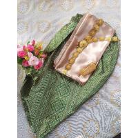 ราคา ชุดไทยสไบสีทอง+โจงกระเบนไหมสำเร็จรูป (25209559858)