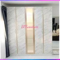 ราคา ตู้เสื้อผ้าไม้ 5 บานประตูเปิด (24260838223)