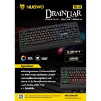 ราคา KEYBOARD USB NUBWO (NK-33) Black 'DRAINLIAR' (3922494693)