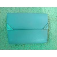 ราคา กระเป๋าสตางค์หนังแท้สีฟ้าchloe (19544063702)