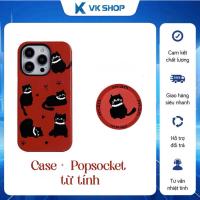 ราคา เคสแม่เหล็กแมวสีแดงสุดน่ารัก – รวม Popsocket ที่เข้าชุดกัน | VKshop (27838561651)