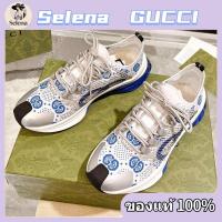 ราคา ใหม่ มีใบเสร็จ อุปกรณ์เสริมที่สมบูรณ์ Gucci Gucci Run ผู้ชาย รองเท้าผ้าใบ ของแท้ 100 (51900760939)