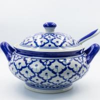 ราคา โถข้าว โถข้าวพร้อมฝาปิด พร้อม ทัพพีเซรามิก โถข้าว เซรามิค โถใส่ข้าว โถข้าวลายไทย ทนความร้อนได้ดี (25957459830)