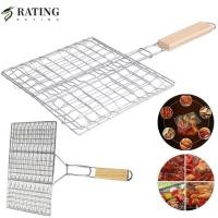 ราคา RATIN ตะกร้าย่างปลา, ตะแกรงย่างปลาแบบพับได้แบบใช้ซ้ําได้, ตะกร้าย่างบาร์บีคิวกันสนิมสแตนเลส อุปกรณ์เสริมย่าง (29543144971)