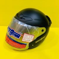 ราคา หมวกกันน็อกเต็มใบ แบบเปิด หนา 570 มม. Space Crown รุ่น Knight (สีดำด้าน) ปรอทเงิน (16072195285)