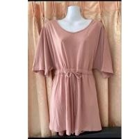 ราคา ชุดจั๊มขาสั้นสีชมพูตุ่น (23818849554)