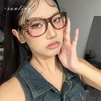 ราคา ส่งเร็วแว่นกรองแสงสีฟ้าลายเสือดาววินเทจY2Kสไตล์เกาหลีแฟชั่นแว่นตาสำหรับผู้ชายและผู้หญิง-Ranliyy (44260619262)