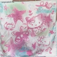 ราคา ผ้าพันคอไหมผ้าหรูหรา พิมพ์ลายกราฟฟิตีสวัสดีคิตตี้ (52350967770)