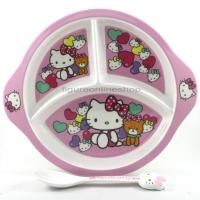ราคา ชุดจาน 3 ส่วน + ช้อนเมลามีน HELLO KITTY (MOTIF-3) (9629777884)