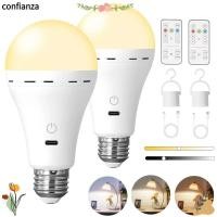 ราคา CONFIANZA หลอดไฟแบบชาร์จไฟได้, หลอดไฟ Led USB ไร้สายอัจฉริยะ, พร้อมหลอดไฟ E27 ระยะไกลขนาด 3 สี (46050778527)
