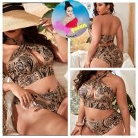 ราคา ชุดว่ายน้ำสาวอวบ ชุดว่ายน้ำสาวไซส์ใหญ่ ชุดว่ายน้ำคนอ้วน บิกินี่สีเนื้อเน้นทรวงอกสุดแซ่บ(1XL-4XL) (14361030101)