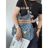 ราคา Burberry 2025 สไตล์ใหม่ DENIM VINTAGE กระเป๋ายุคกลางผู้ชายผู้หญิงสไตล์เดียวกัน One-Shoulder Underarm กระเป๋าแบบพกพา Hand-Carry กระเป๋าเอกสาร (49601202490)