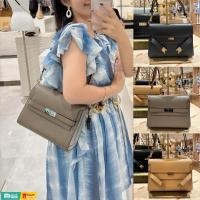 ราคา ของแท้ 100% tory burch lee radizwil Lychee Grain Leather กระเป๋าสะพายเฉียง สายสะพายถอดได้ กระเป๋าถือ (42858290553)