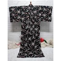 ราคา K 105 กิโมโนสีดำกึ่งซีทรูลายใบกัญชง (18164244018)