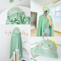 ราคา ผ้าห่มมีฮู้ดไดโนเสาร์ | เสื้อคลุมผ้าห่มเด็กผู้ใหญ่น่ารัก (19151087937)