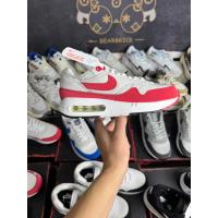 ราคา Nike Air Max 1 &#39; 86 "Big Bubble" รองเท้าลําลอง Low-Top Life สีขาวสีเทาสีแดง (53801303928)