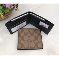ราคา (สด-ผ่อน) A กระเป๋าสตางค์ชาย 2 พับ ลายซี F66551 ID BILLFOLD WALLET IN SIGNATURE CANVASQB/ Tan (2268281097)