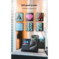 ราคา สถานีชาร์จไร้สาย 5-in-1, 15W, พร้อมนาฬิกาปลุกนาฬิกา, รูปแบบที่กําหนดเอง RGB, พับได้, เหมาะสมกับ iPhone, AirPods, iWatch (40516837673)