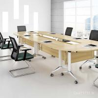 ราคา การรวมกันโต๊ะประชุมพับมือถือคู่ที่ทันสมัยโต๊ะที่เรียบง่ายสองชั้นพลิกโต๊ะโต๊ะฝึกอบรมโต๊ะเก้าอี้ UGFZ (45651444686)