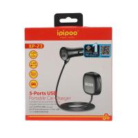 ราคา ipipoo XP-23 ที่ชาร์จ usb ในรถยนต์ 5-Ports USB Portable Car Charger 2.4A+3.1A (3925156581)