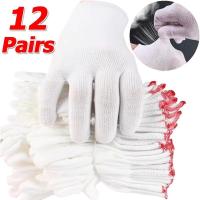 ราคา ถุงมือทํางานไนลอนสีขาว ไม่จํากัดเพศ อเนกประสงค์ 12 คู่ / ถุงมือทํางานก่อสร้างขนาดเดียว (43955798799)