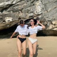 ราคา กางเกงว่ายน้ำ❣♦﹍♥️ ส่วนลด 75.- (ขั้นต่ำ 200.-) CODE : WDYCRN Summer Bikini บิกินี่สายไขว้ (7001) (14021449205)