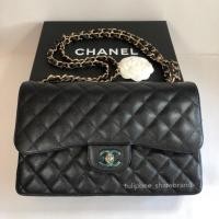 ราคา New Chanel Classic Jumbo Black Caviar GHW Holo24 แท้ (Authentic 100%) (1588371722)