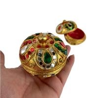 ราคา ผ้าอบ ตลับไม้ กล่องไม้ ไม้ลงทอง 3.5 นิ้ว ผอบ หม้อผอบ สีทองเก่าโบราณ หม้อผ้าอบ พาน ขันโตก จากบ้านถวาย จังหวัดเชียงใหม่ (6878558860)