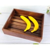 ราคา MINIWOOD ถาดไม้ระแนง ลังไม้ ลังผลไม้ ถาดเสริฟไม้จามจุรี wooden box (43856501556)