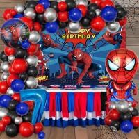 ราคา 95ชิ้น/เซ็ตสีแดงสีฟ้าสีดําแมงมุมธีมบอลลูนพวงมาลัยโค้งชุดกับเดอร์แมนพื้นหลังแบนเนอร์,สําหรับ1-7ปีเด็กชายซูเปอร์แมงมุมฮีโร่วันเกิดพรรคเด็กอาบน้ําตกแ (26542351692)