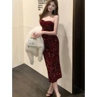 ราคา บลิง บลิง ชุดราตรีเกาะอกสีแดง | อาจินี (41176501961)