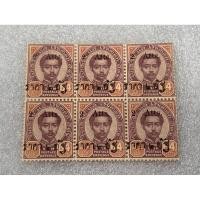 ราคา แสตมป์ ร.5 ดวง64อัฐแก้เป็น2อัฐ บล๊อก6 (23255206445)