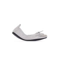 ราคา Pazzion 860-210 รองเท้าส้นเตี้ยพับได้สีเทา (16794786294)