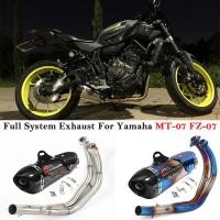 ราคา Full System Motorcycle Yoshimura Exhaust Escape DB Killer For Yamaha MT-07 FZ-07 Modify Slip-on Fro (50101817688)