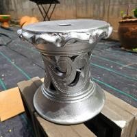 ราคา ขาวางอ่าง สูง 8.5 นิ้ว วางอ่างตั้ง องค์พญานาค พระแม่ธรณี งานปั้น รูปปปั้น ทาสีทอง วัสดุดินเผา (27536696830)