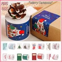 ราคา PINGD 200 ชิ้นสติกเกอร์สุขสันต์วันคริสต์มาส, สติกเกอร์ปิดผนึกลายการ์ตูนหลากสี, ตกแต่งเทศกาลสี่เหลี่ยมผืนผ้าอุปกรณ์ปาร์ตี้แท็กคริสต์มาส (44752040383)