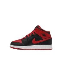 ราคา Nike GS Air Jordan 1 Mid Bred Toe Unused (53752087583)