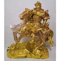 ราคา กวนอู เทพเจ้ากวนอู กวนกง ปางขี่ม้าพยศ ถือง้าว เทพเจ้าจีน สูง 20 นิ้ว งานเรซิ่นทองเงา แก้ปีชง (20958778507)