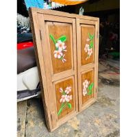 ราคา หน้าต่างไม้สักเก่า แขวนตกแต่งบ้าน คาเฟ่ (24685766184)