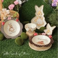 ราคา Violet Flamingo - Rabbit Strawberry Collection จานขอบหยัก จานก้นลึก และถ้วยเซรามิคลายกระต่ายและสตรอเบอร์รี่สุดคิ้วท์ (24790430614)