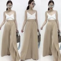 ราคา กางเกงปีกข้างผ้าฮานาโกะสีนู้ด (785120272)