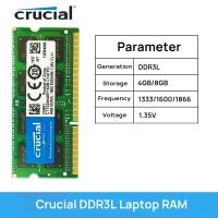ราคา Crucial DDR3L 8Gb 4Gb RAM 1600Mhz 1333Mhz หน่วยความจําโน้ตบุ๊ค 1.35V 1.5V SODIMM สําหรับแล็ปท็อป (29376780332)