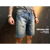 ราคา SPM003 กางเกงยีนส์ขาสั้นผู้ชาย Mens Premium Denim Shorts (Gasoline & Garage) ปั๊มน้ำมันแก๊สโซลีน (SPM) (24959184220)